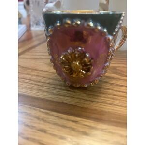 Antique Victorian German Presentation Cup Gold Gilded Embossed Marked